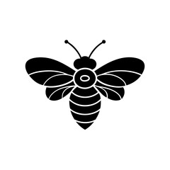creative details Bee icon Vector Illustration