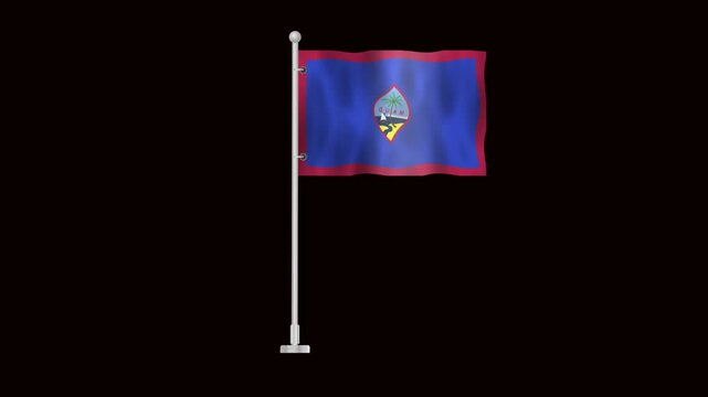 Flag of Guam waving.