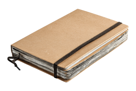 Creative notebook on wooden table