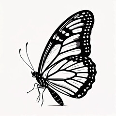 Black Silhouette Butterfly Vector