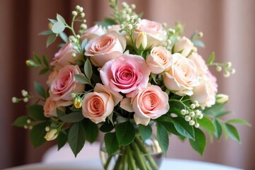 Floral arrangement, soft hues, cascading petals, sophisticated backdrop, background, petals