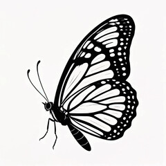 Black Silhouette Butterfly Vector