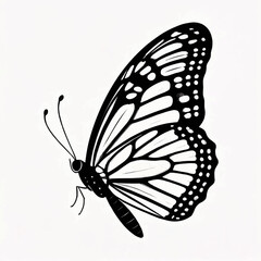 Black Silhouette Butterfly Vector