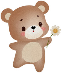 teddy bear with flower