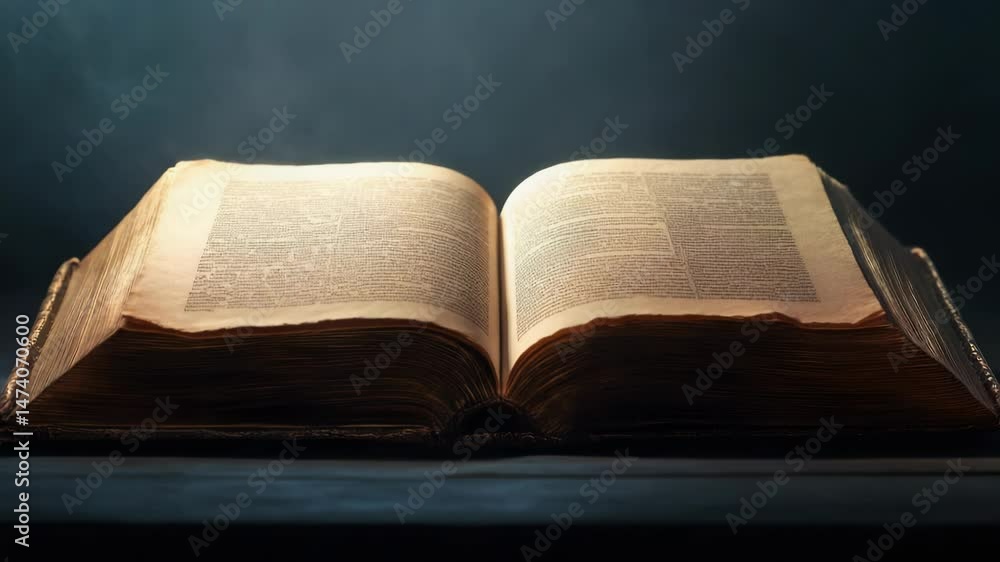 Poster A book resting on a table with a flat surface, suitable for study or reading