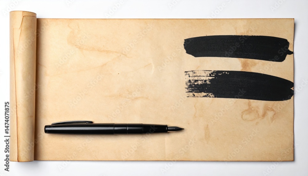 Aufkleber artistic expression in black paint studio setting creative process minimalist environment top-down v