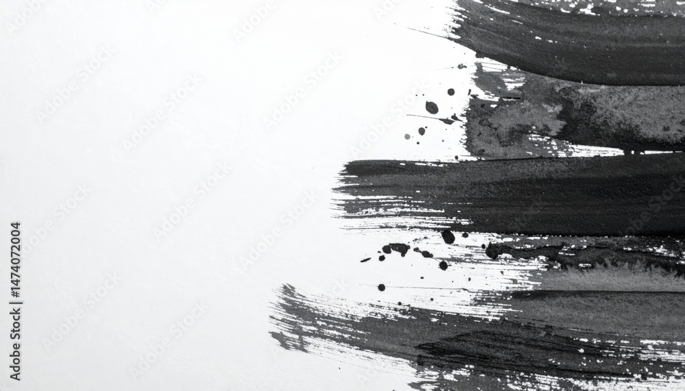 Poster dynamic brush strokes art studio abstract artwork creative environment close-up view modern expressi
