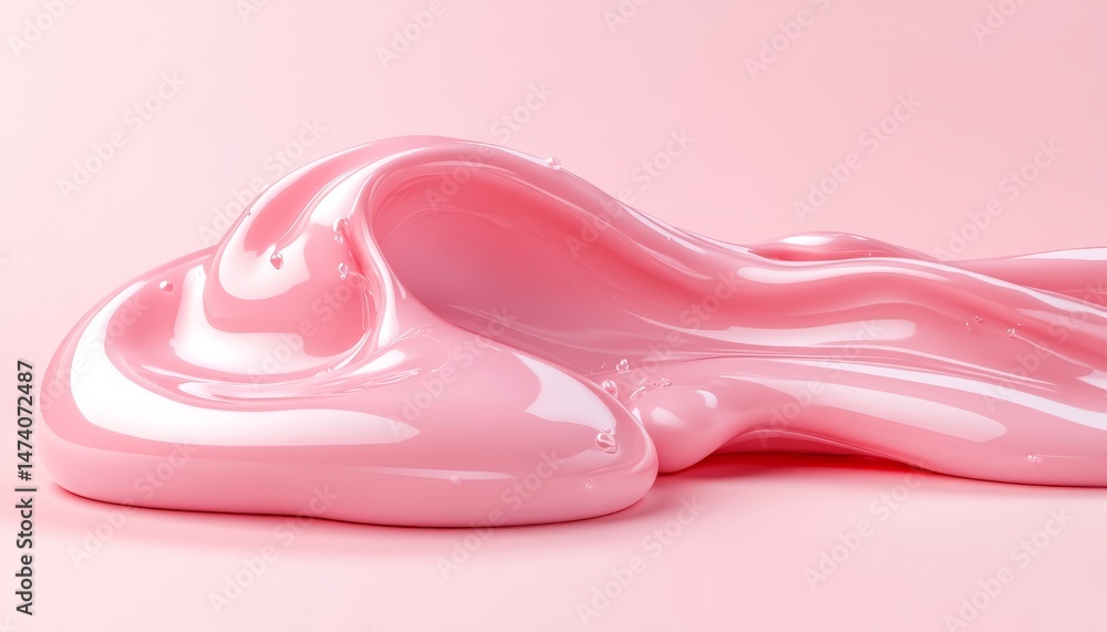 Poster abstract fluid background with soft pink wavy shapes on gentle gradient, dynamic flowing design.