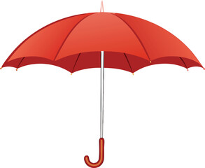 Red umbrella on white background. Vector