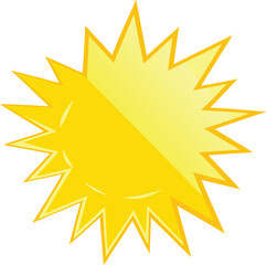 Starburst yellow speech bubble vector