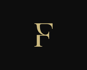 Letter F logo icon design. Classic style luxury monogram.
