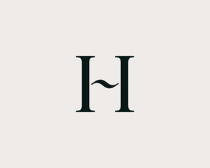 Letter H logo icon design. Classic style luxury monogram.
