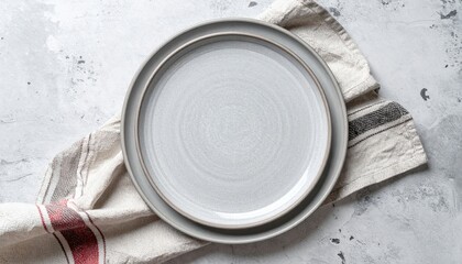 Elegant dining plate arrangement home kitchen photography minimalist style overhead view culinary aesthetics