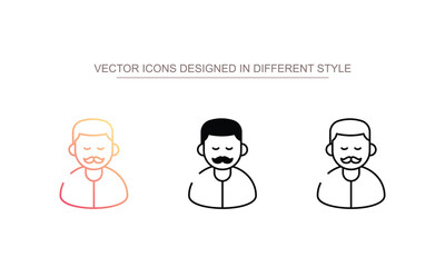 Fototapeta premium Man icon design with white background stock illustration