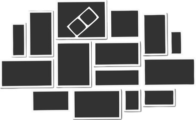 Collage photo frames. Vector illustration