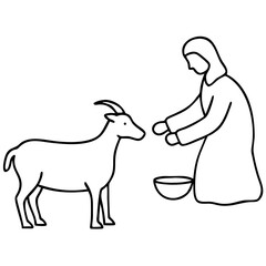 Traditional eid al adha qurbani scene silhouette depicting islamic sacrifice celebration