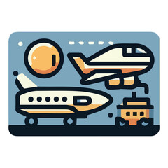 airplane takeoff vector art