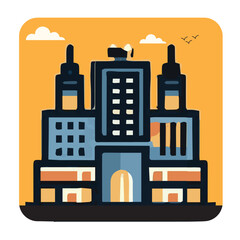 Building cityscape logo icon vector art twenty seven
