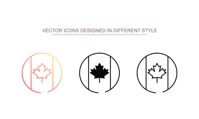 Canadian icon design with white background stock illustration