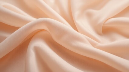 Fototapeta premium Soft Silky Peach Fabric Awash in Gentle Light Creating an Elegant Textural Symphony