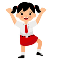 Indonesian Elementary Victory Girl