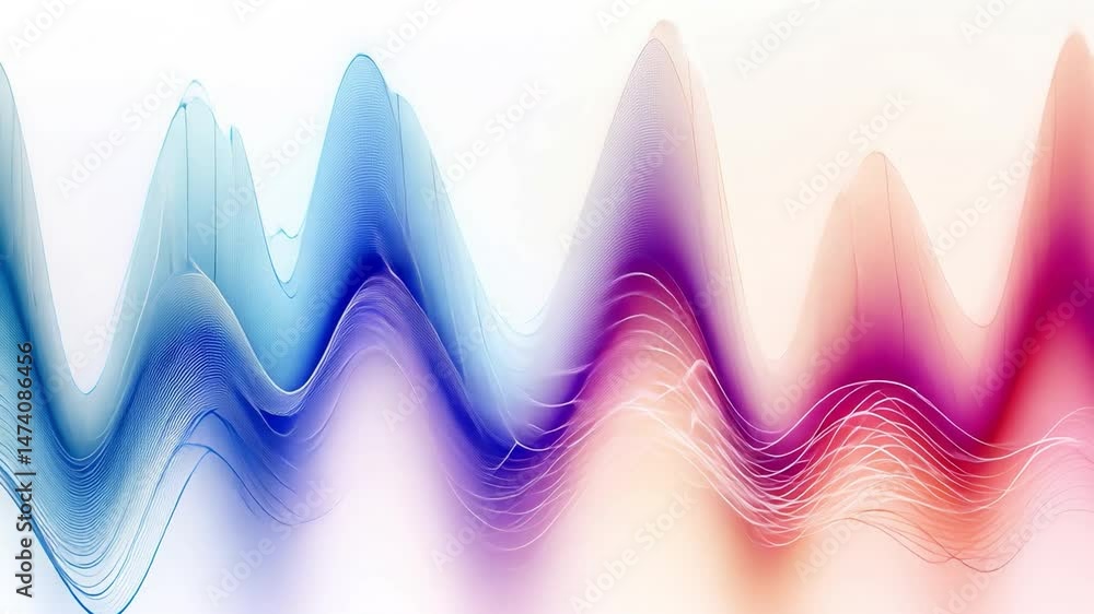 Poster abstract wavy lines: a captivating display of abstract wavy lines in vibrant hues dances across the 