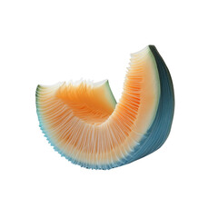 Abstract Close-up of a Sliced Honeydew Melon Revealing its Layered Texture