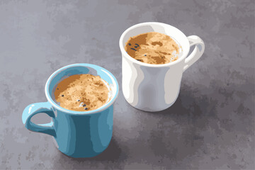 2 cups of Coffee, vector