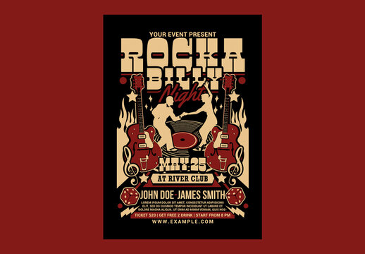 Rockabilly Music Night Flyer