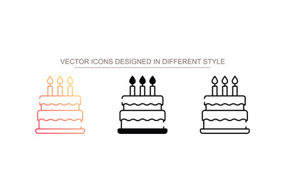 Cake icon design with white background stock illustration