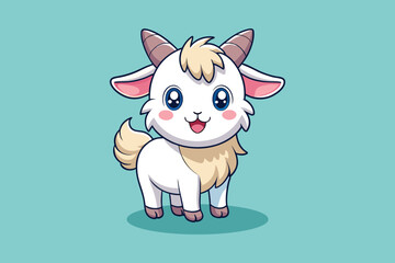  cute goat colorful Vector