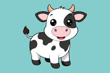  cute cow colorful Vector