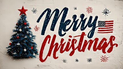 Vibrant Christmas decorations brighten up the holiday spirit with a joyful message