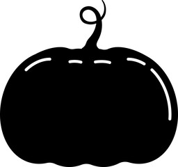 Pumpkin silhouette vector illustration. Pumpkin transparent PNG. Silhouette pumpkin. Pumpkin clip art. Black pumpkin symbol. Vegetable stock images.