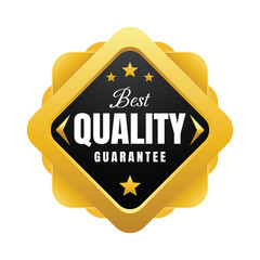 Stylish gold seal guarantee badge vector