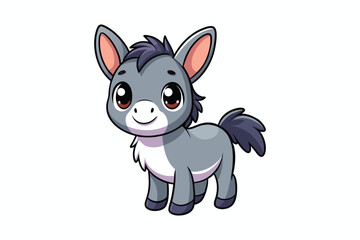  cute donkey colorful Vector