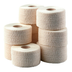 Stretch bandages isolated on transparent background.