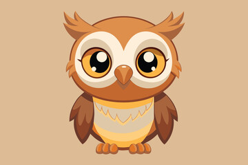  cute owl colorful Vector