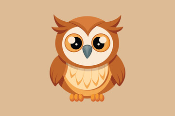  cute owl colorful Vector