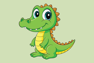  cute crocodile colorful Vector
