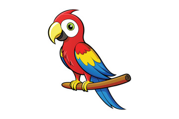  cute parrot colorful Vector