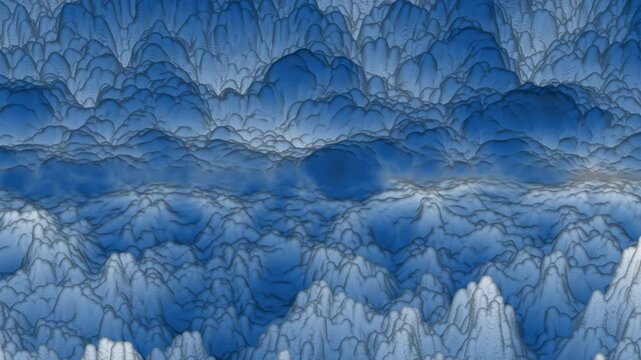 Abstract surreal blue mountain landscape background