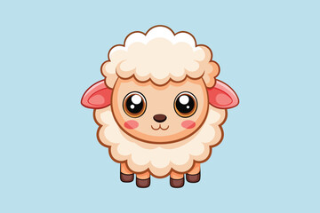   cute sheep colorful Vector