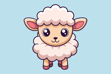   cute sheep colorful Vector