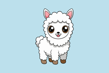 Obraz premium cute sheep colorful Vector