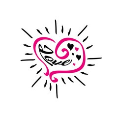 Love logo design template