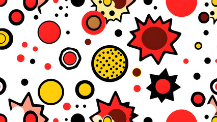  Seamless Abstract Pattern Featuring Contemporary Shapes and Aesthetic Design Elements