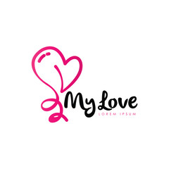 Love logo design template
