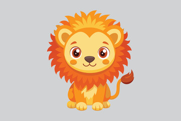  cute lion colorful Vector