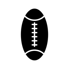 Rugby ball icon on white background